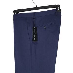 The Men's Store Slim-Fit Cotton & Linen Dress Pant Navy 38W NWT
